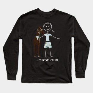 Funny Womens Horsewoman Design Long Sleeve T-Shirt